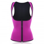 Women Front Zip Sports Trainer Cincher Corset Waist Shapewear Vest Plus Size Polyester Neoprene Vest